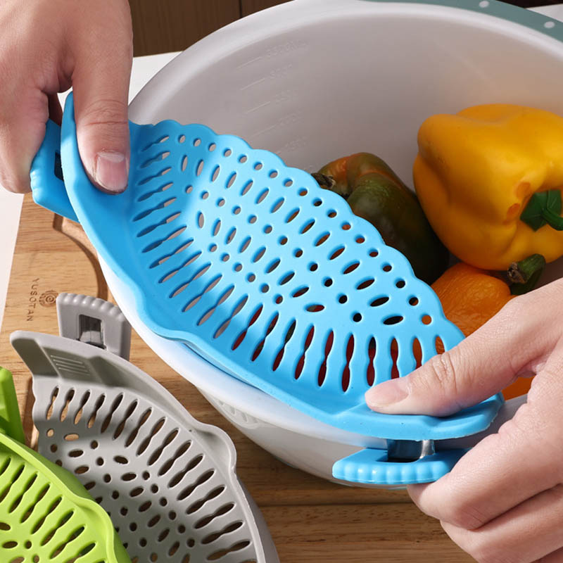 silicone clip on strainer